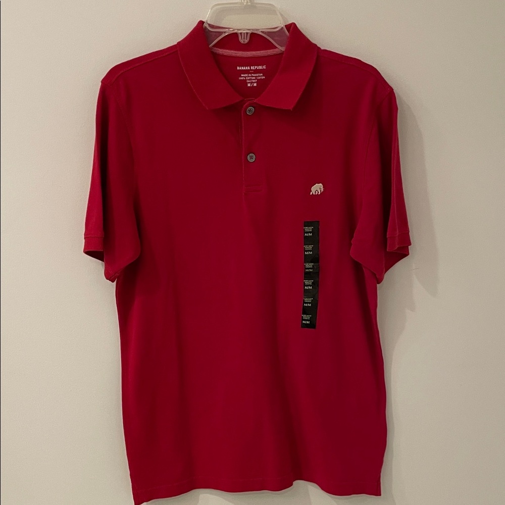 Banana Republic Vibrant Red Polo Shirt